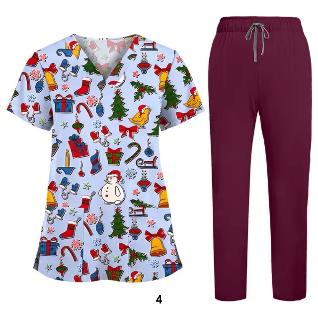 V-Neck Scrub Set – Top & Jogger Pant